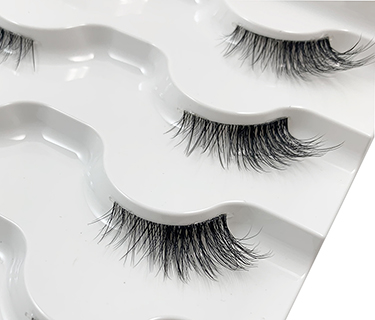 5 Pairs Package Corner Strip Clear Band Eyelashes  A02