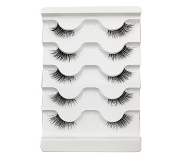 5 Pairs Package Corner Strip Clear Band Eyelashes  A02