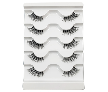 5 Pairs Package Corner Strip Clear Band Eyelashes  A08